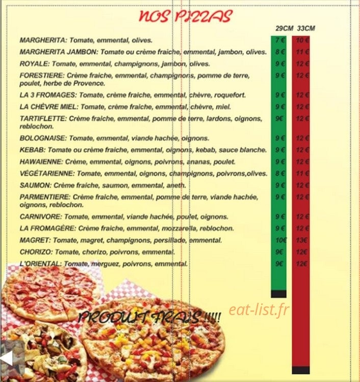 Monsieur pizza — carte page 2