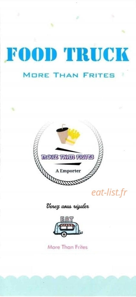 More Than Frites — carte page 1