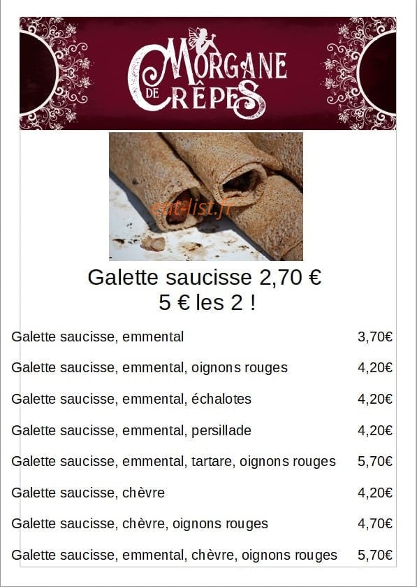 Morgane De Crêpes — carte page 1