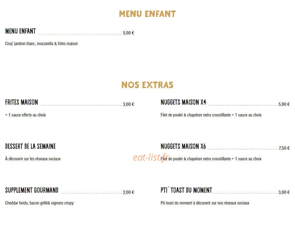 Mother Burger — carte page 4