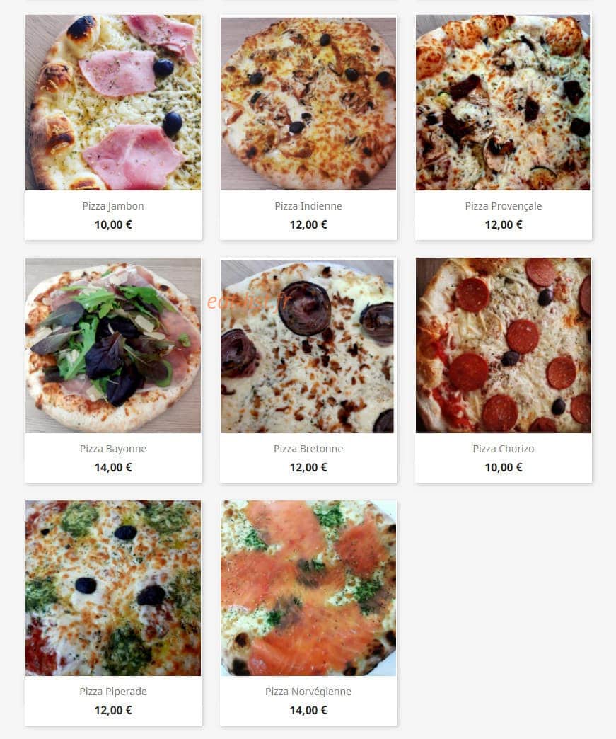 Mouv'pizza — carte page 2