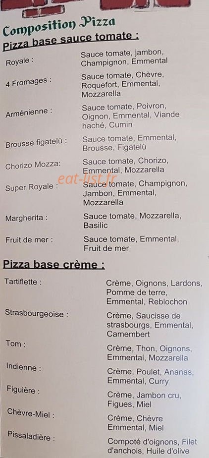 My Pizza — carte page 4