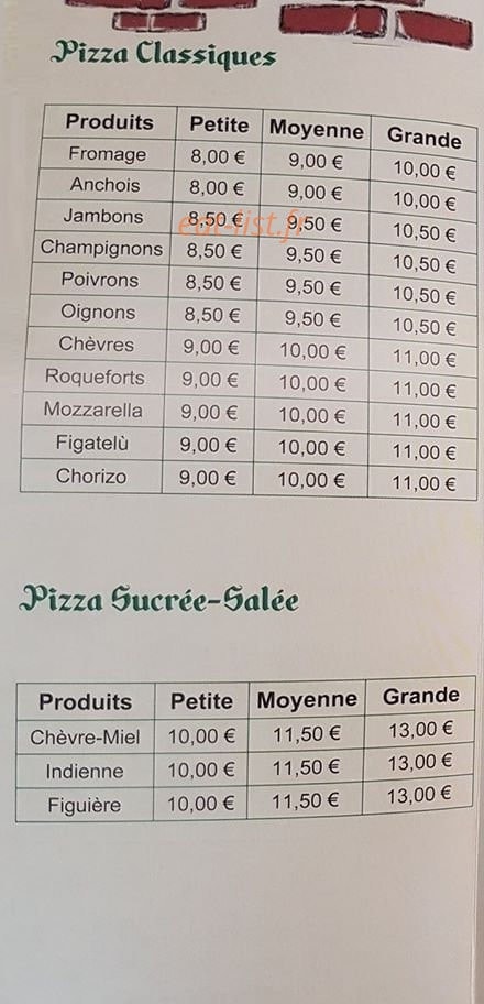 My Pizza — carte page 2