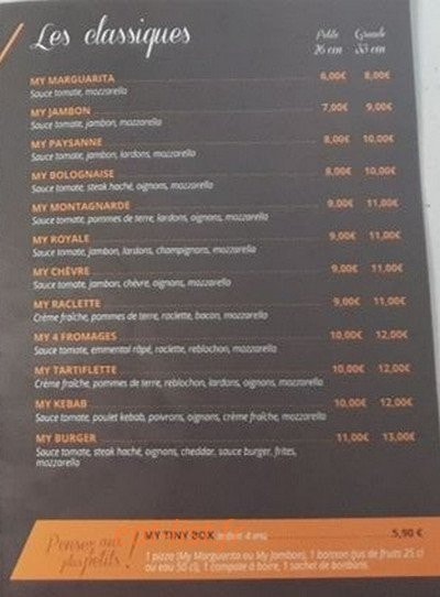 My Pizza — carte page 2