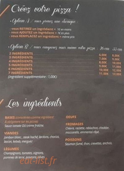 My Pizza — carte page 1
