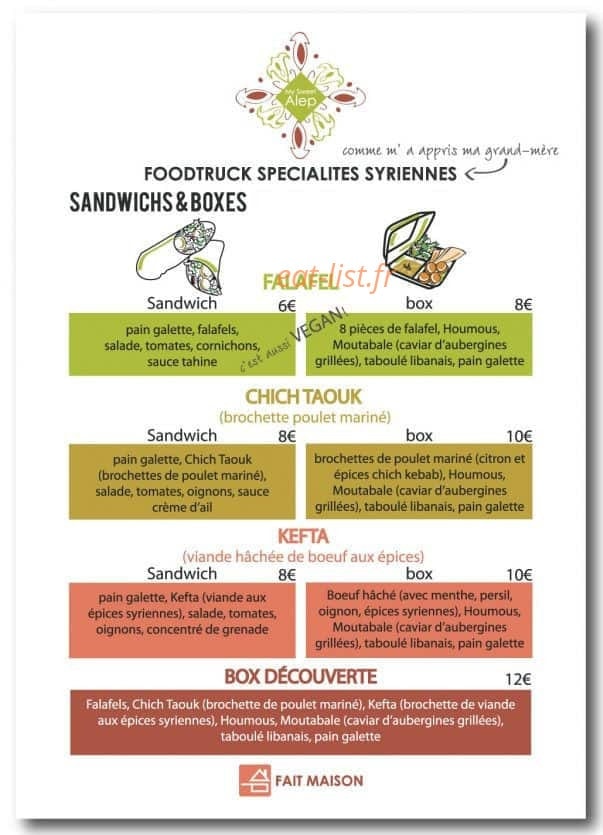 My Sweet Alep — carte page 1
