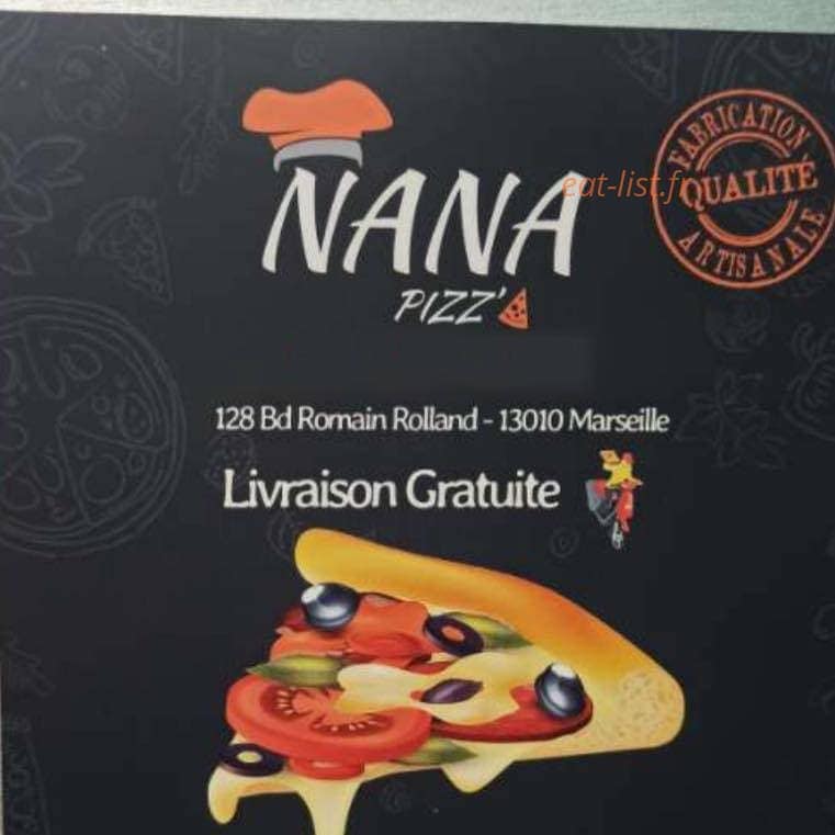 Nana Pizz' — carte page 1