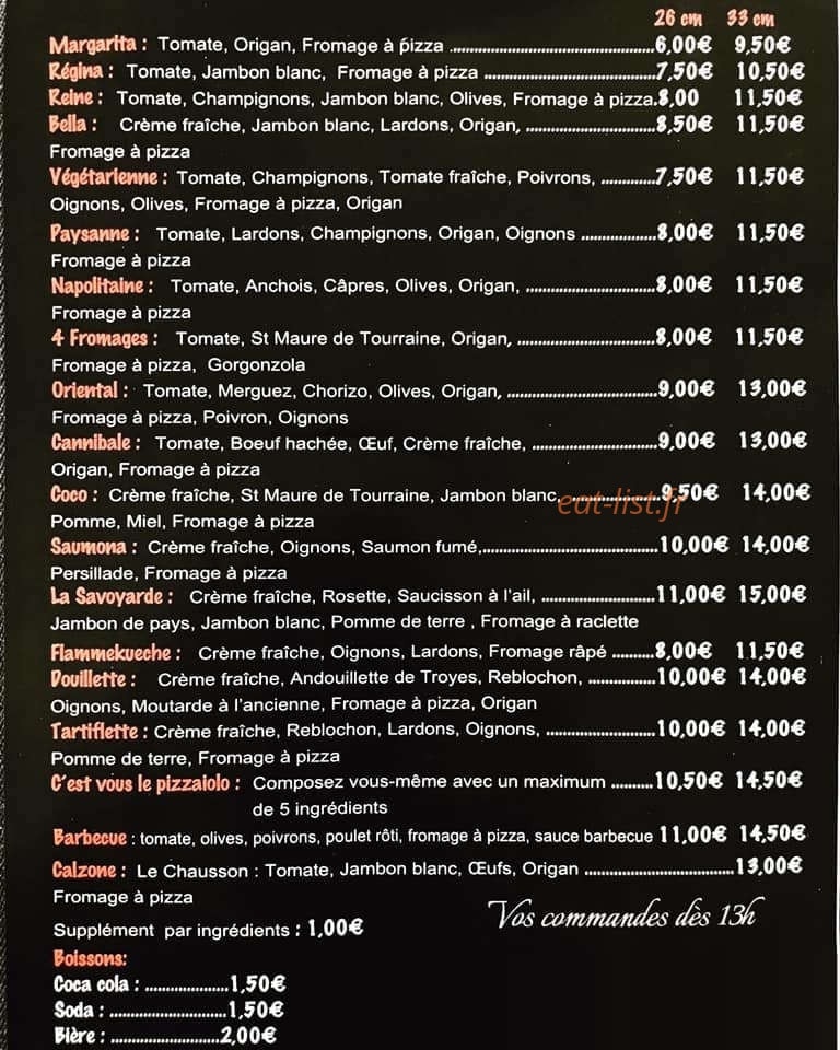 Napoli Pizza — carte page 2