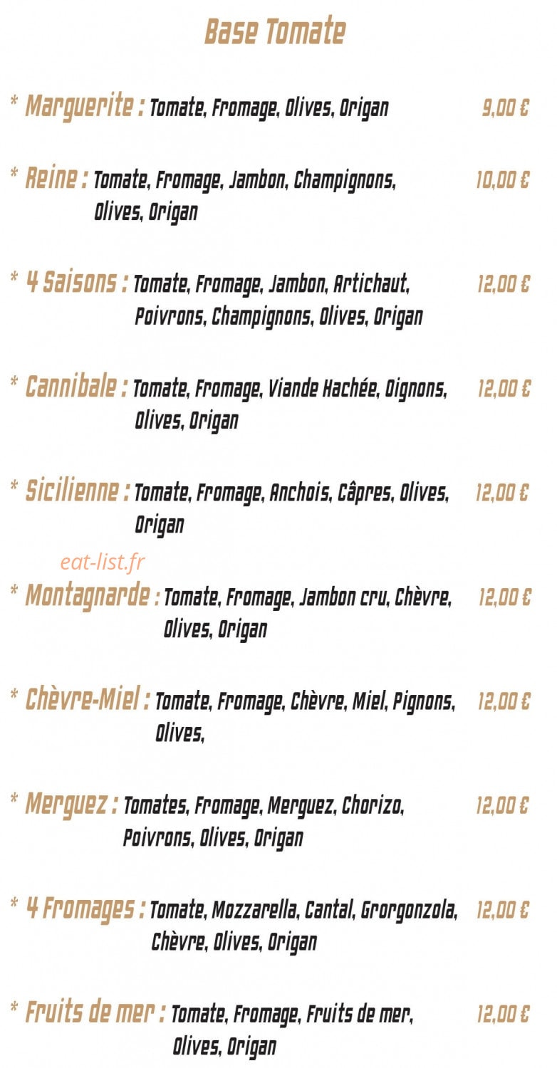 Napoli Pizza — carte page 2
