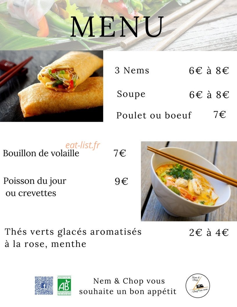 Nem & Chop — carte page 1