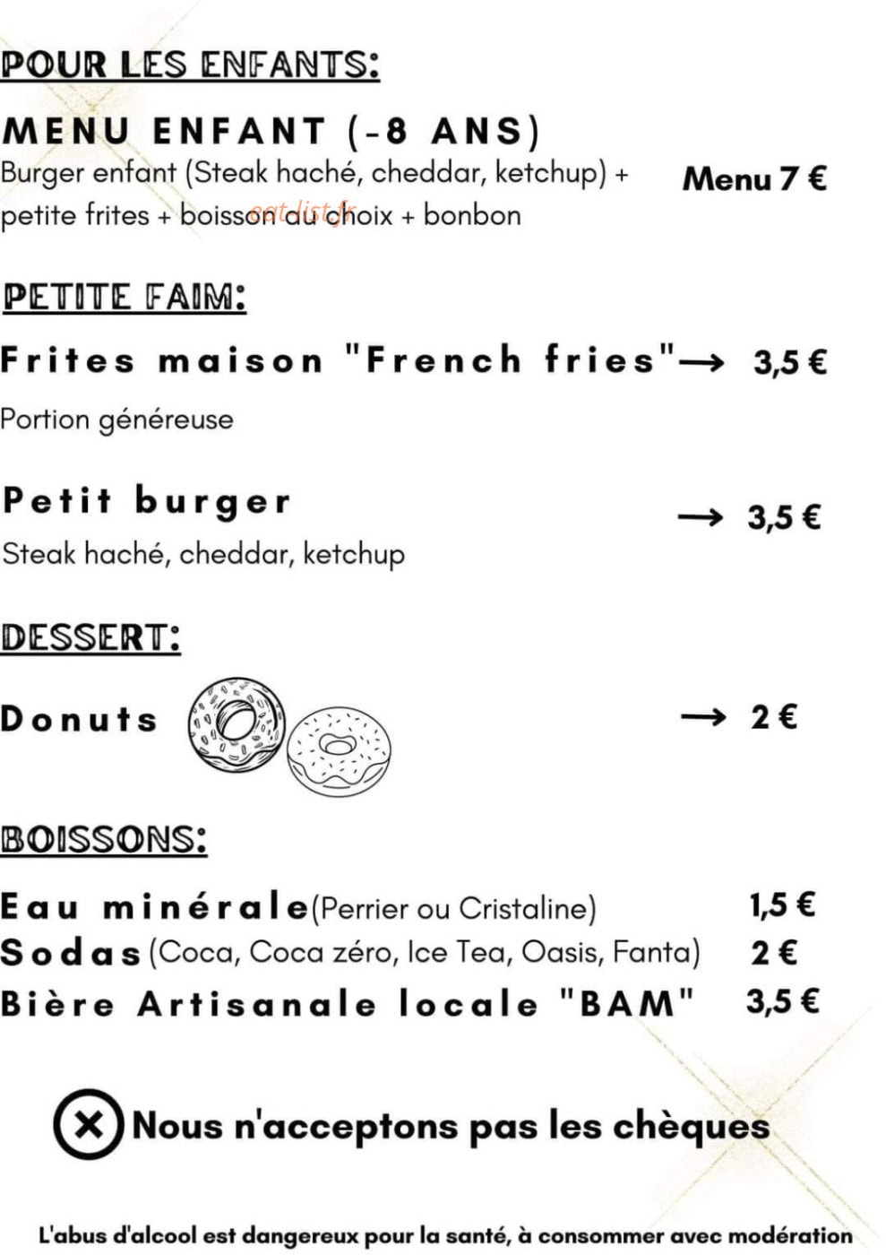New York Burger — carte page 2