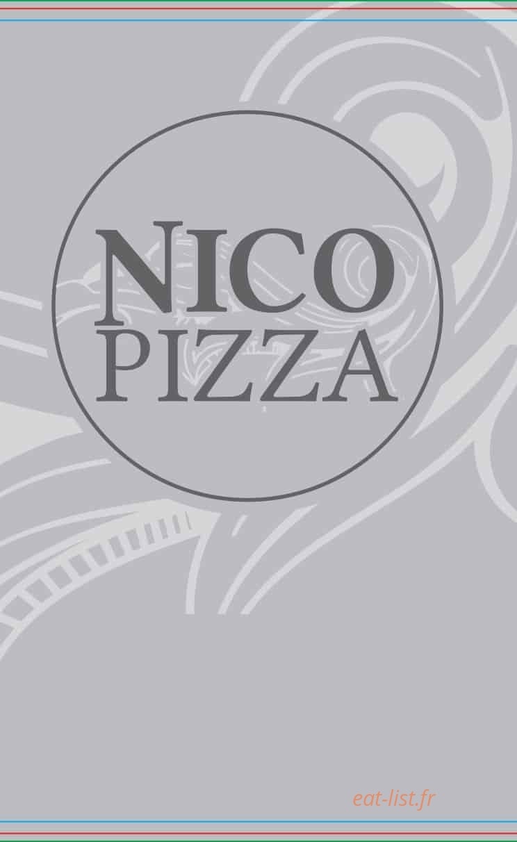 Nico Pizza — carte page 1