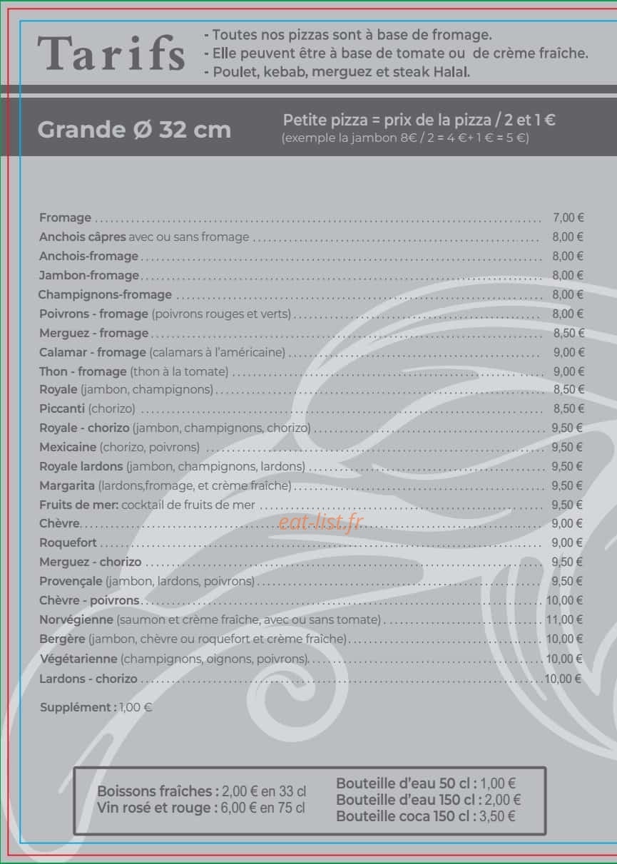 Nico Pizza — carte page 2