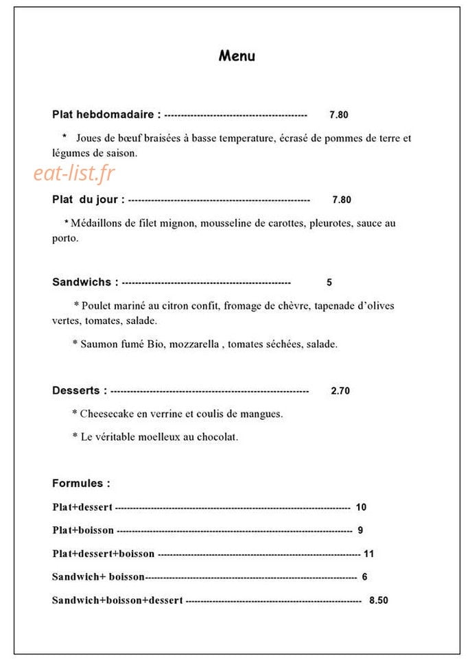 Nomad Gourmand — carte page 2