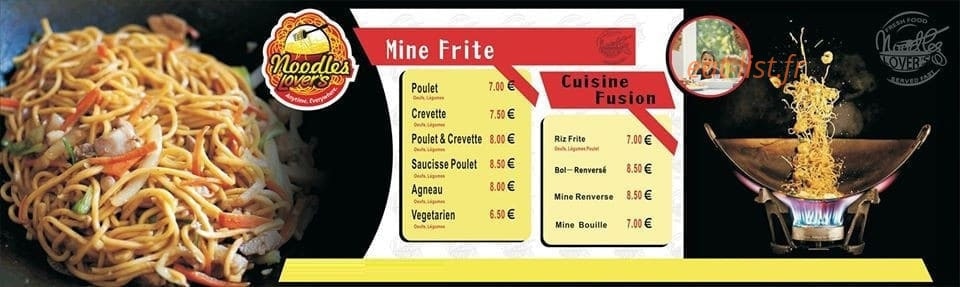 Noodles & Lovers — carte page 1