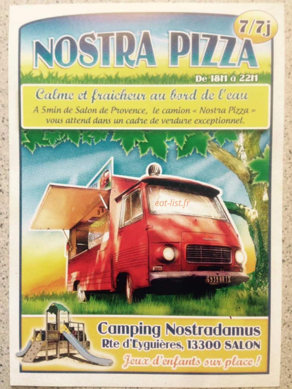 Nostra Pizza — carte page 1
