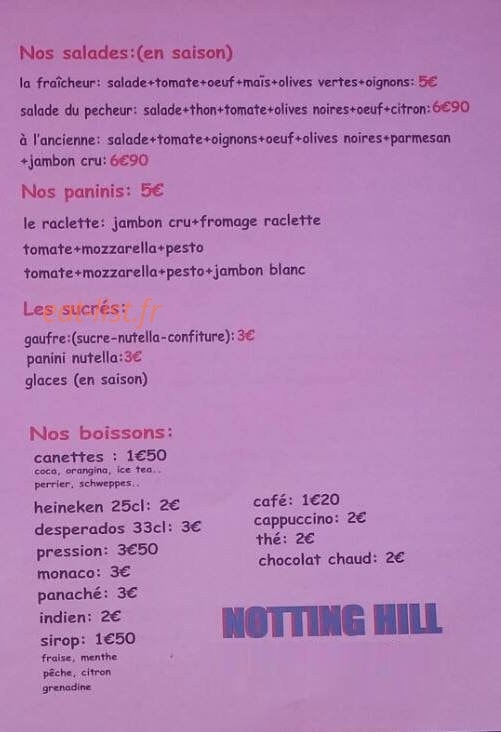 Notting Hill — carte page 2