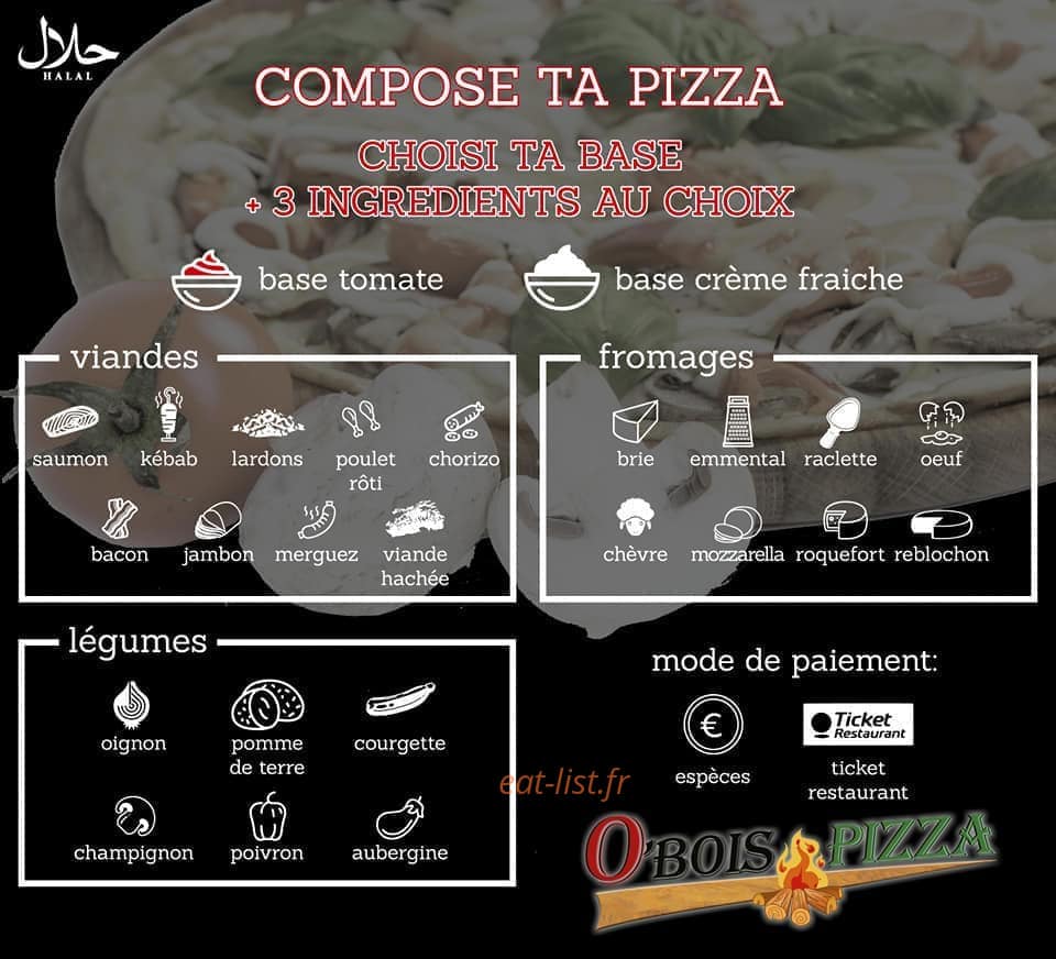O'bois pizza — carte page 3