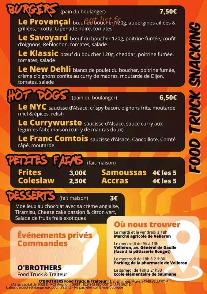 O'Brothers — carte page 2