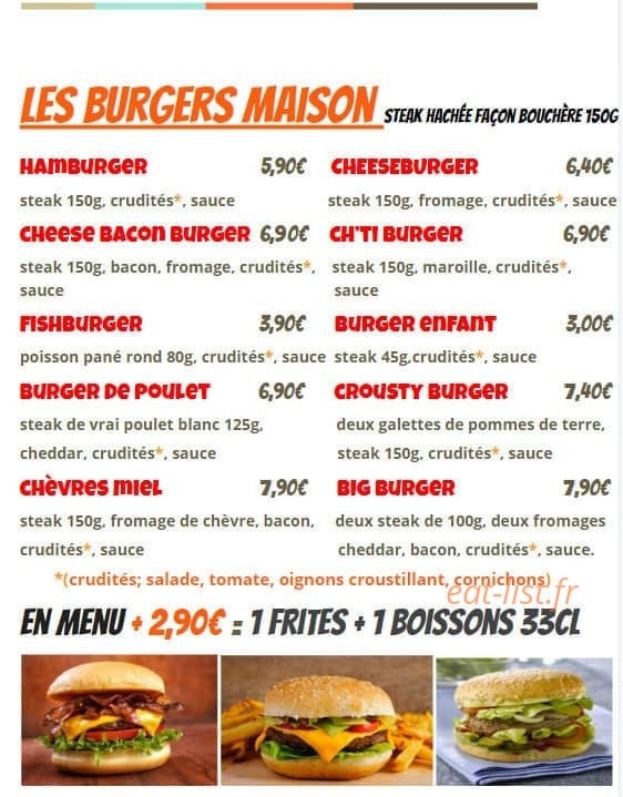 O'ch'ti délice — carte page 1