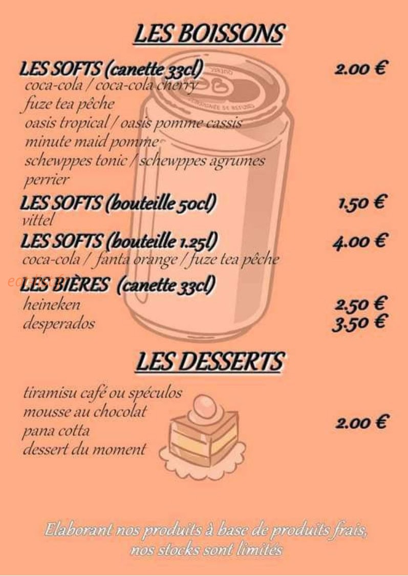 O D'Lices burger — carte page 4