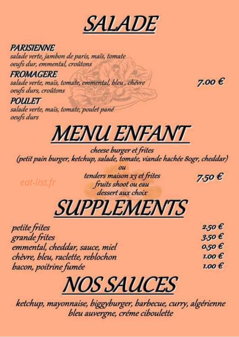 O D'Lices burger — carte page 3