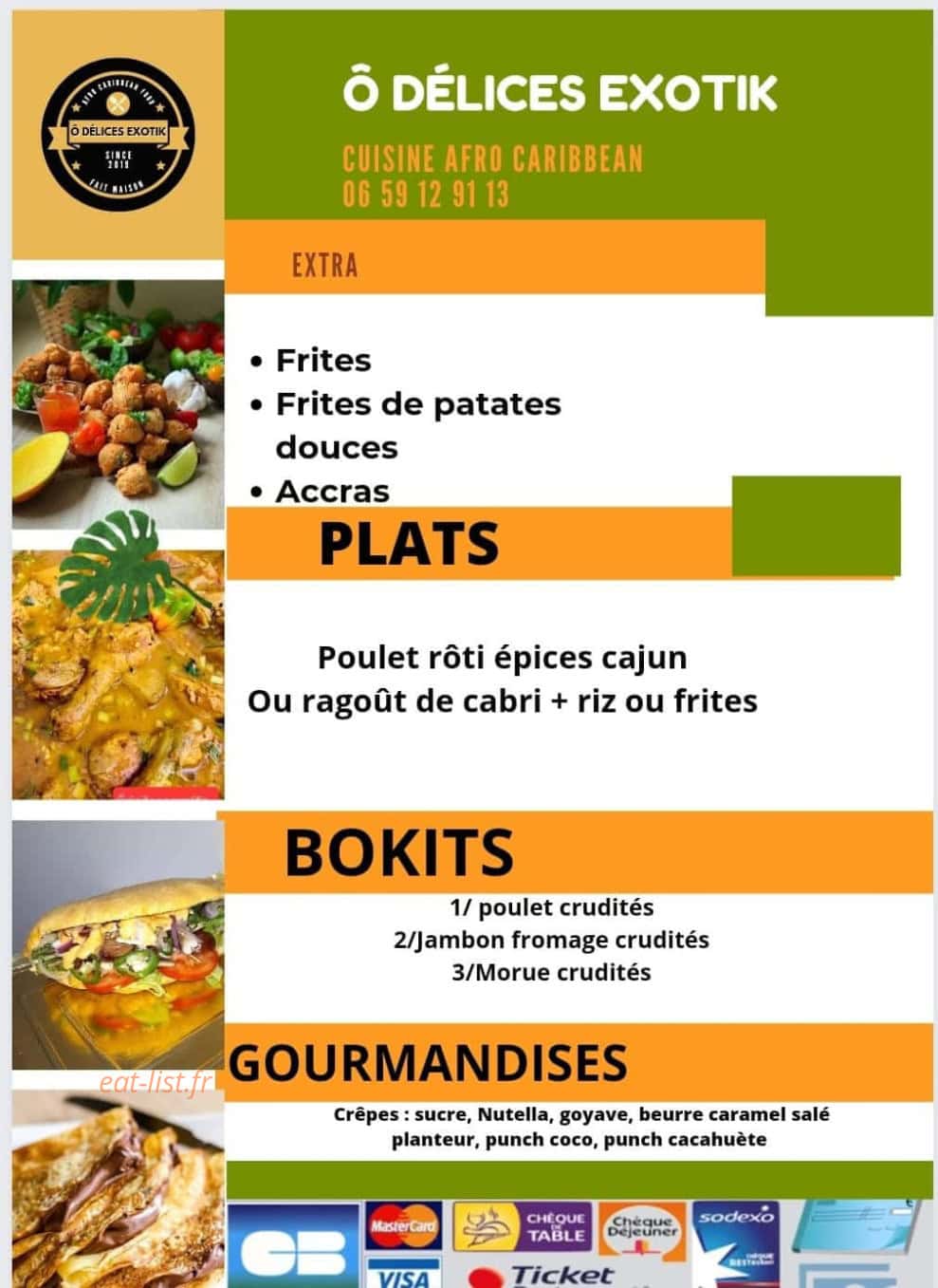 Ô délices exotik — carte page 1