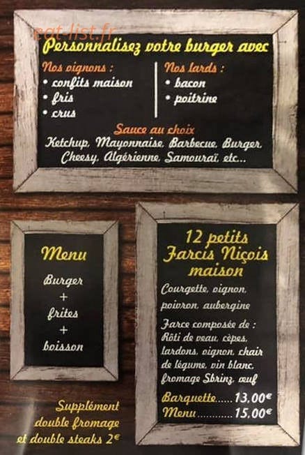 O'Kamion burger — carte page 3