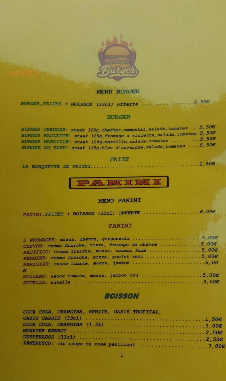 O la pizza — carte page 2