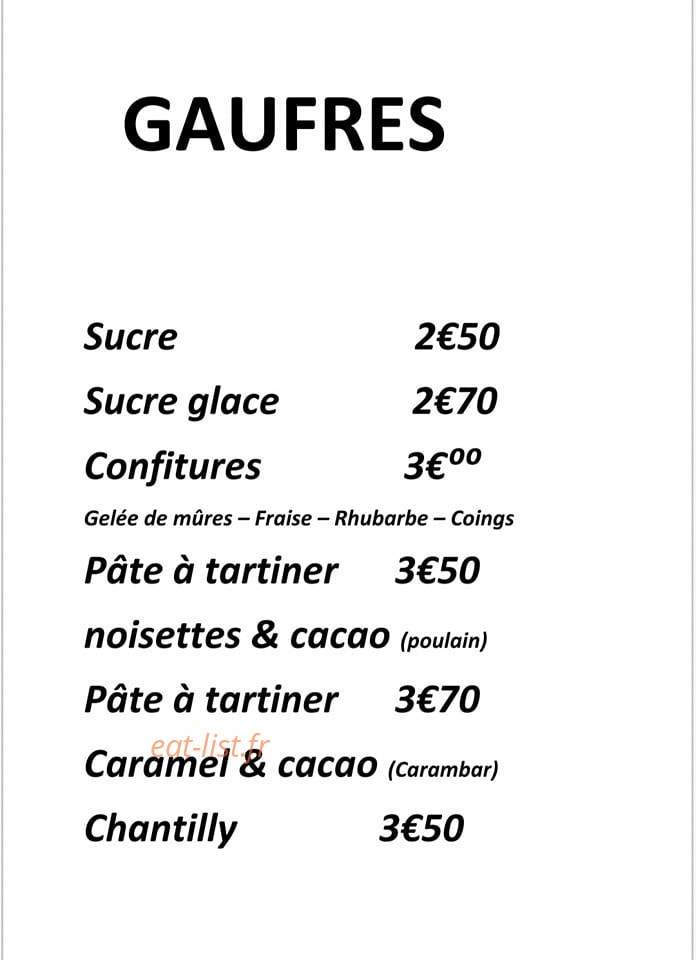 Ô Nuage Sucré — carte page 1
