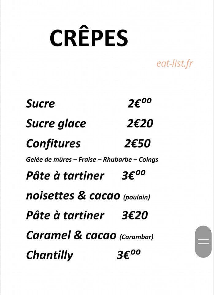 Ô Nuage Sucré — carte page 2