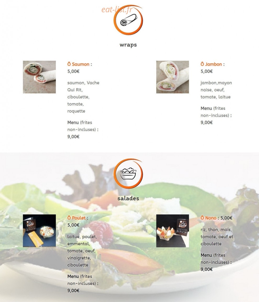 Ô P'tit Creux — carte page 3