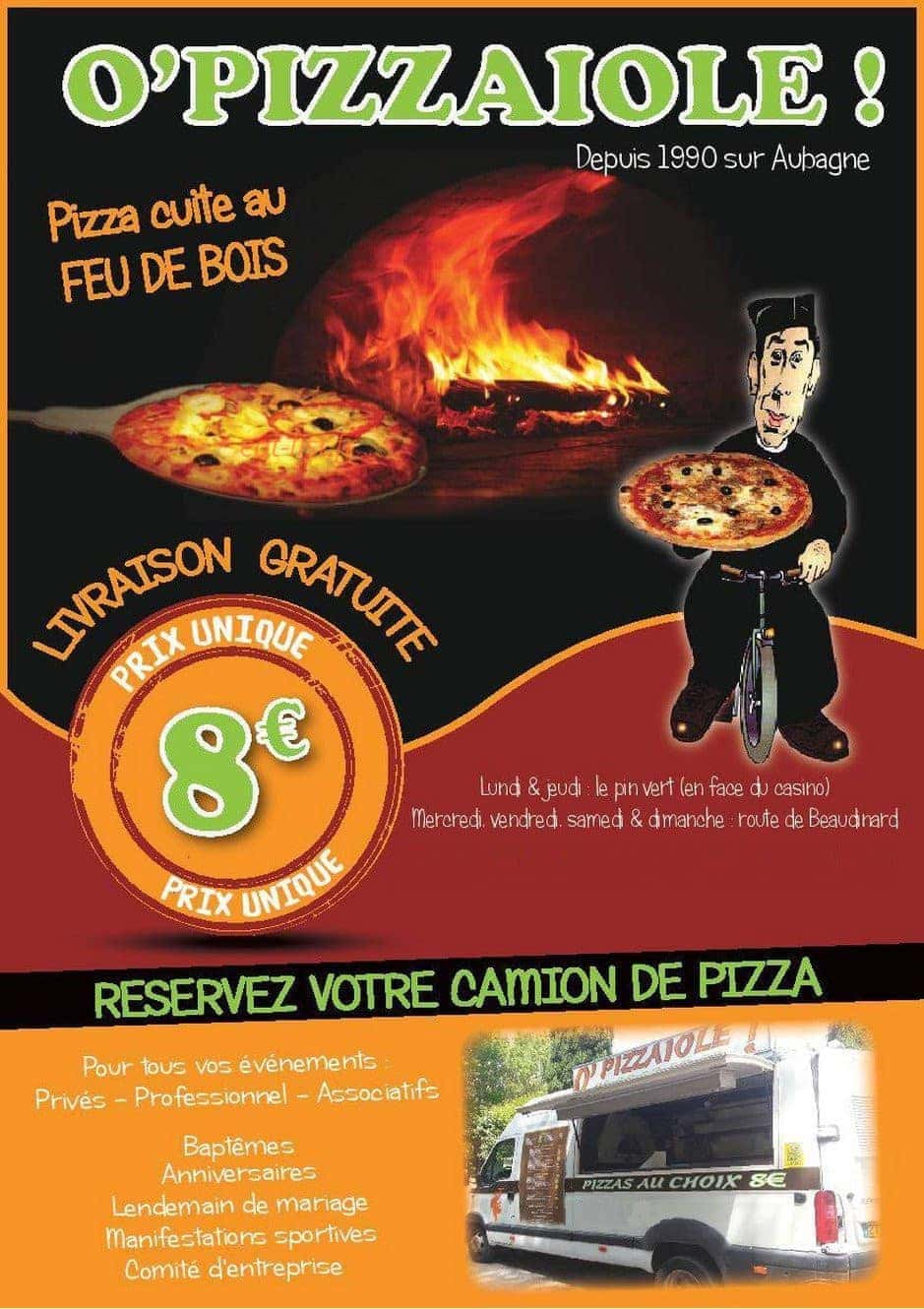 O Pizzaiole — carte page 1
