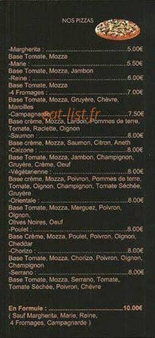O Plat 'zza — carte page 2
