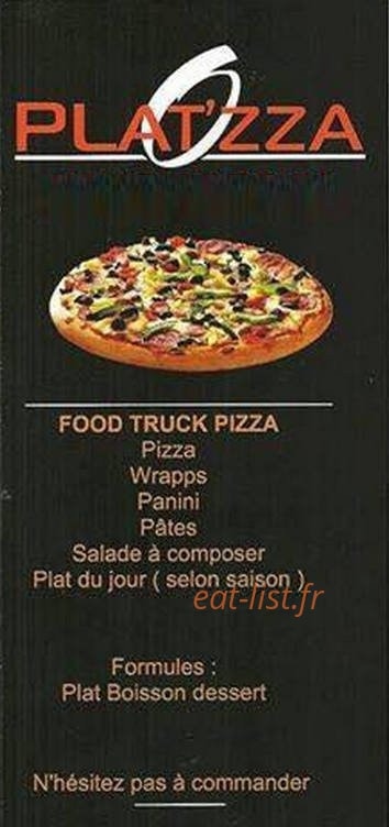 O Plat 'zza — carte page 1