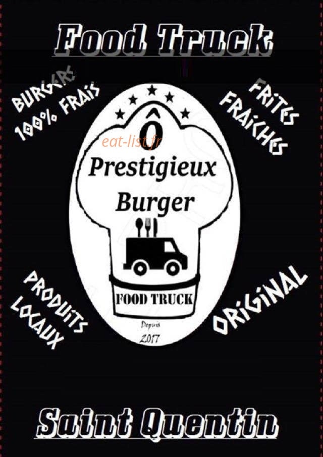 O Prestigieux Burger — carte page 1