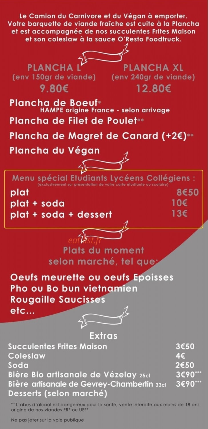 O'resto — carte page 2