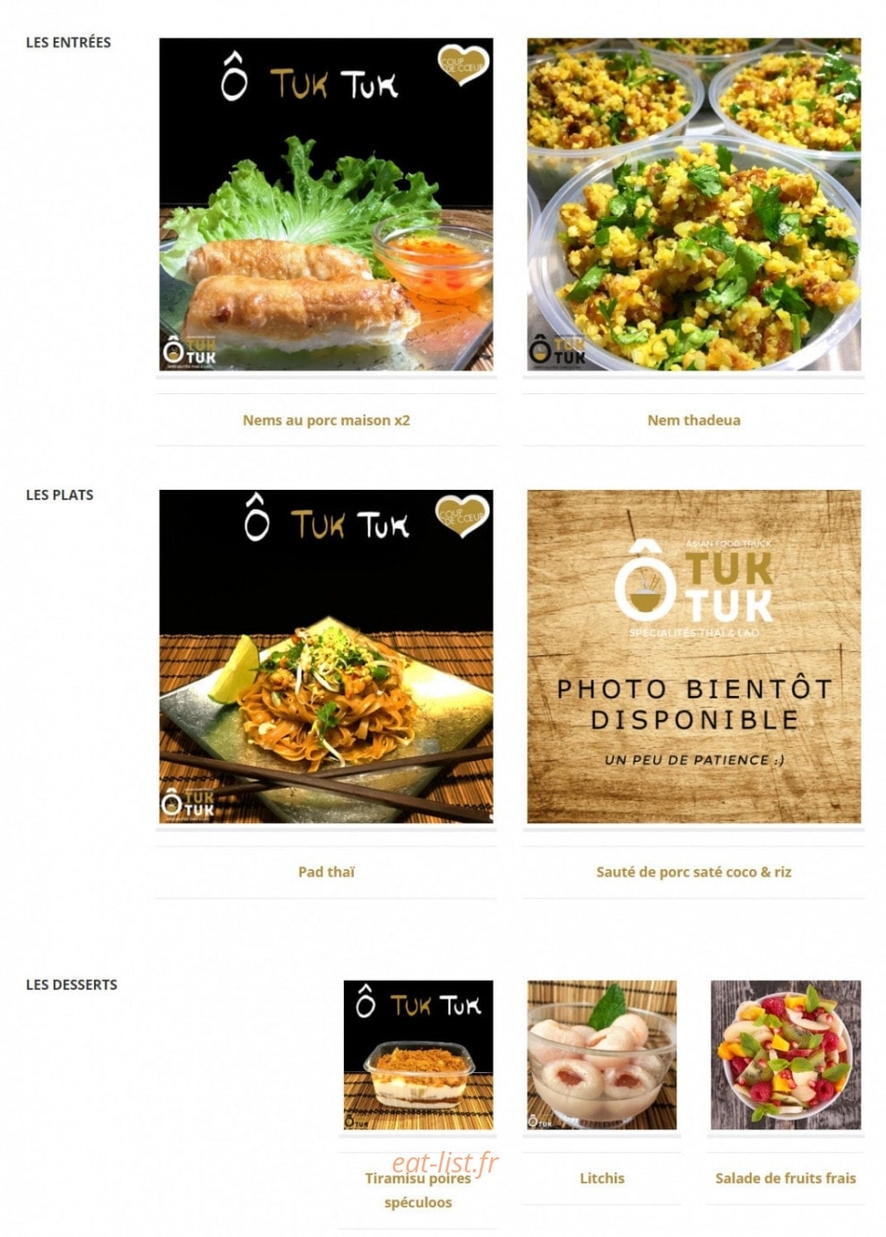Ô Tuk Tuk — carte page 1