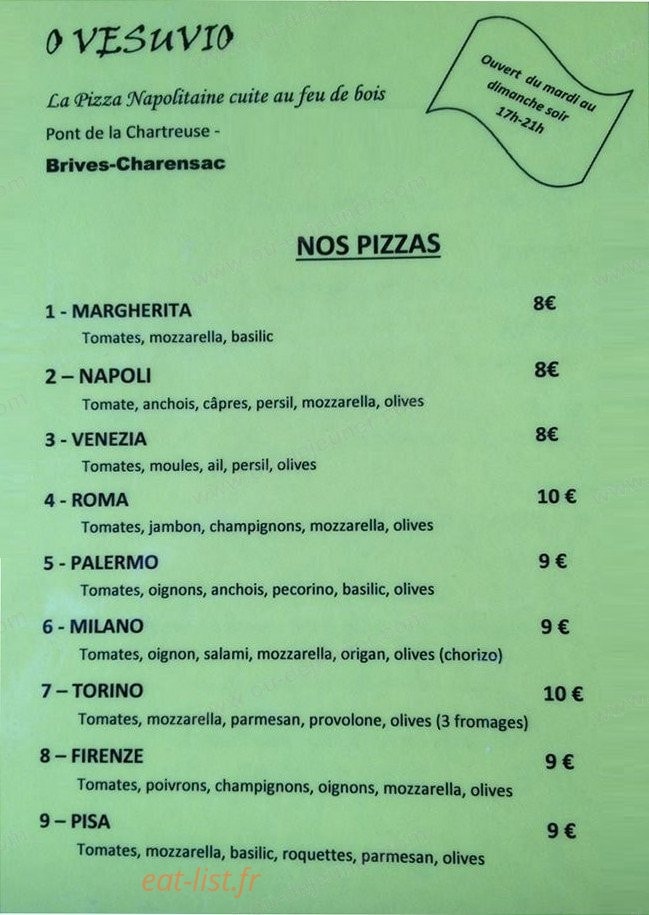 O'Vesuvio — carte page 1