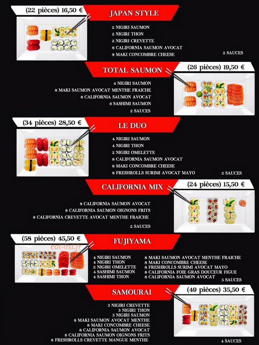 O'zami sushi — carte page 4