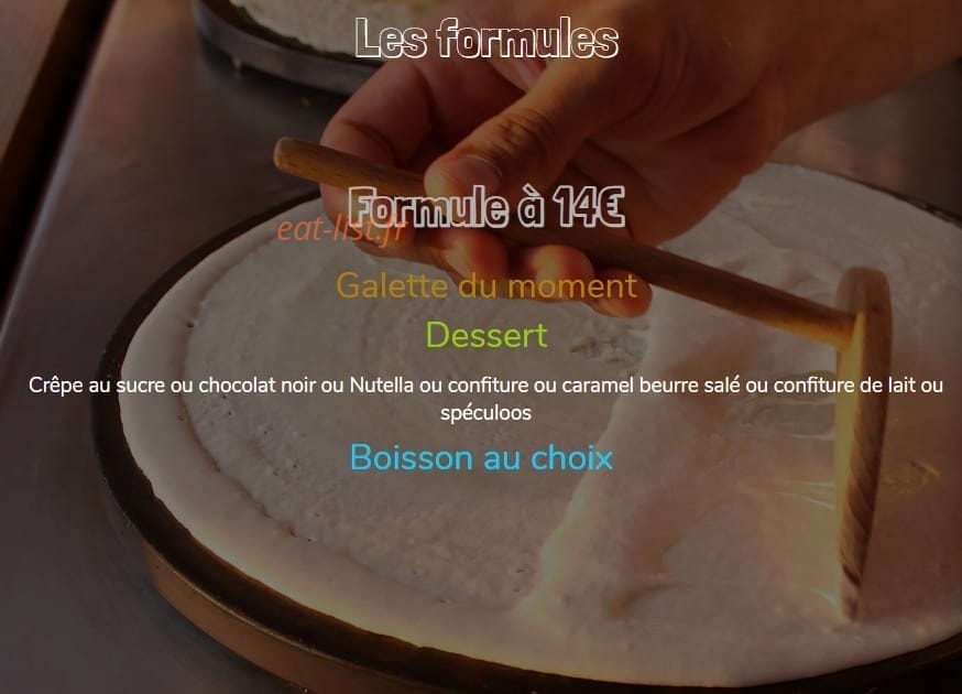 Occi'Crêpes — carte page 8
