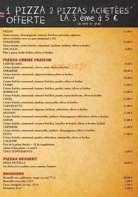 Ollioules pizza — carte page 3