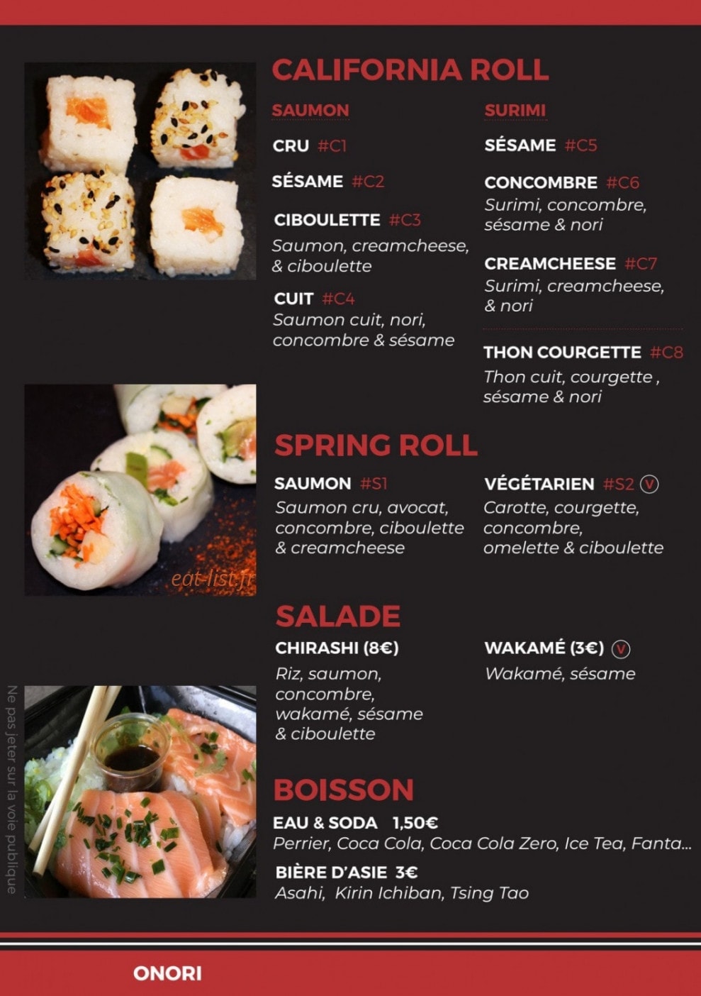 Onori — carte page 2