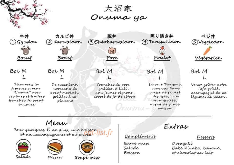 Onuma ya — carte page 1