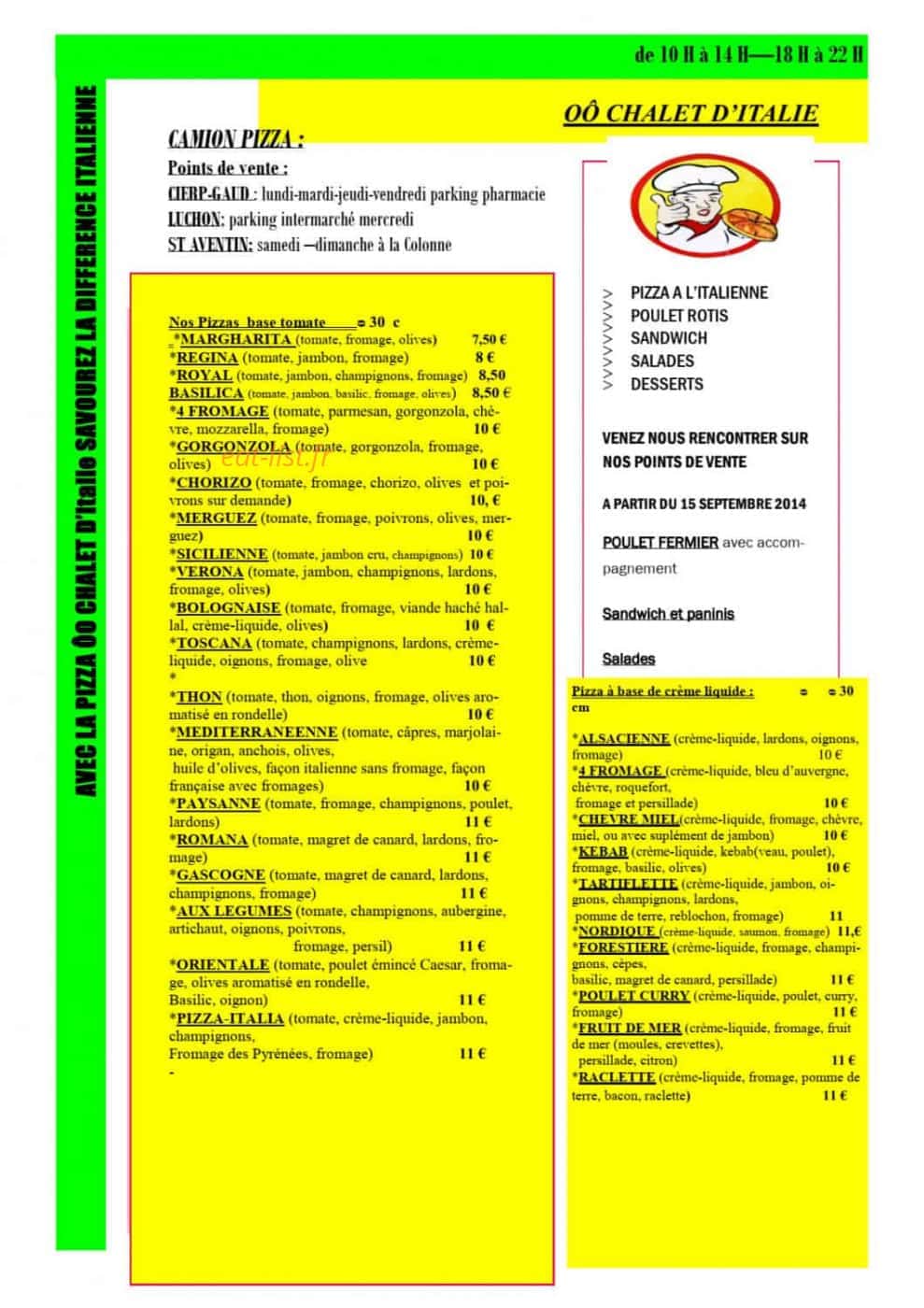 OÔ Chalet D'italie — carte page 1