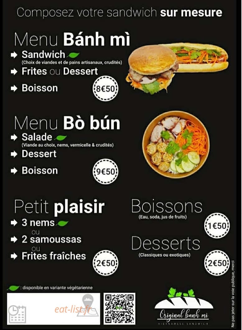 Original Banh mi — carte page 3