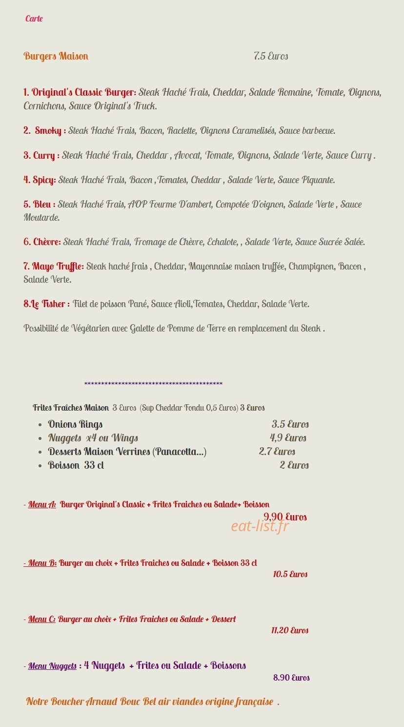 Original's Truck — carte page 1