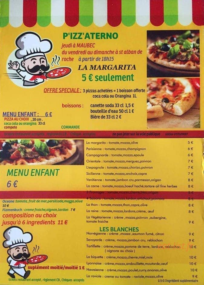 P'izz'aterno — carte page 1