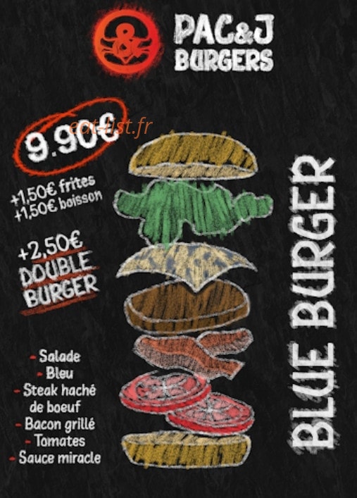 Pac&J Burger — carte page 5