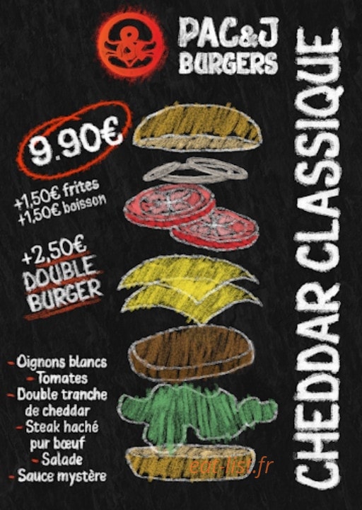 Pac&J Burger — carte page 2